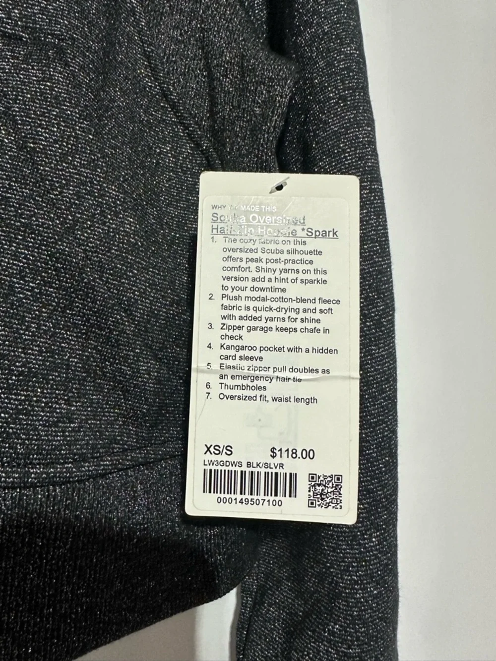 Lululemon Athletica Scuba Oversized Half Zip Hoodie- Sparkle